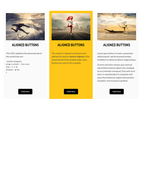 Beaver Builder Bottom Aligned