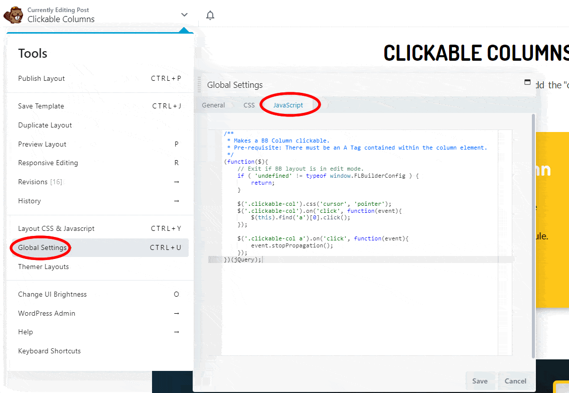 Beaver Builder Flexiblecall Outs